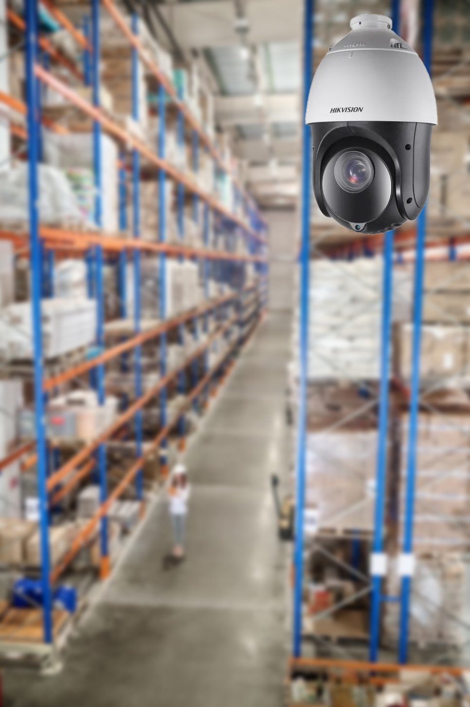 Sistema de cámaras y alarmas en depósito industrial