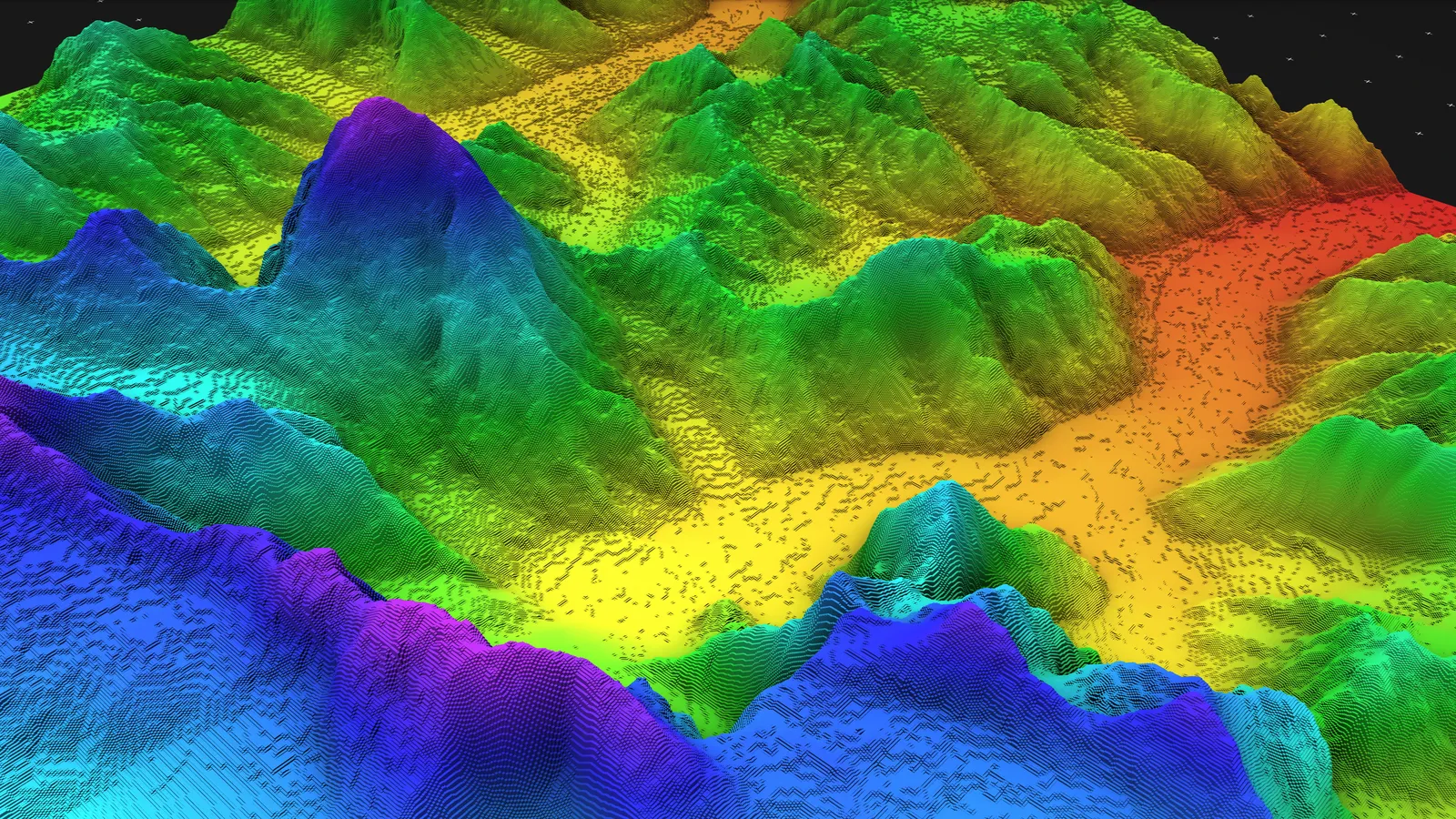 Modelo 3D de terreno generado a partir de datos LiDAR